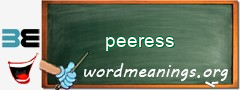 WordMeaning blackboard for peeress